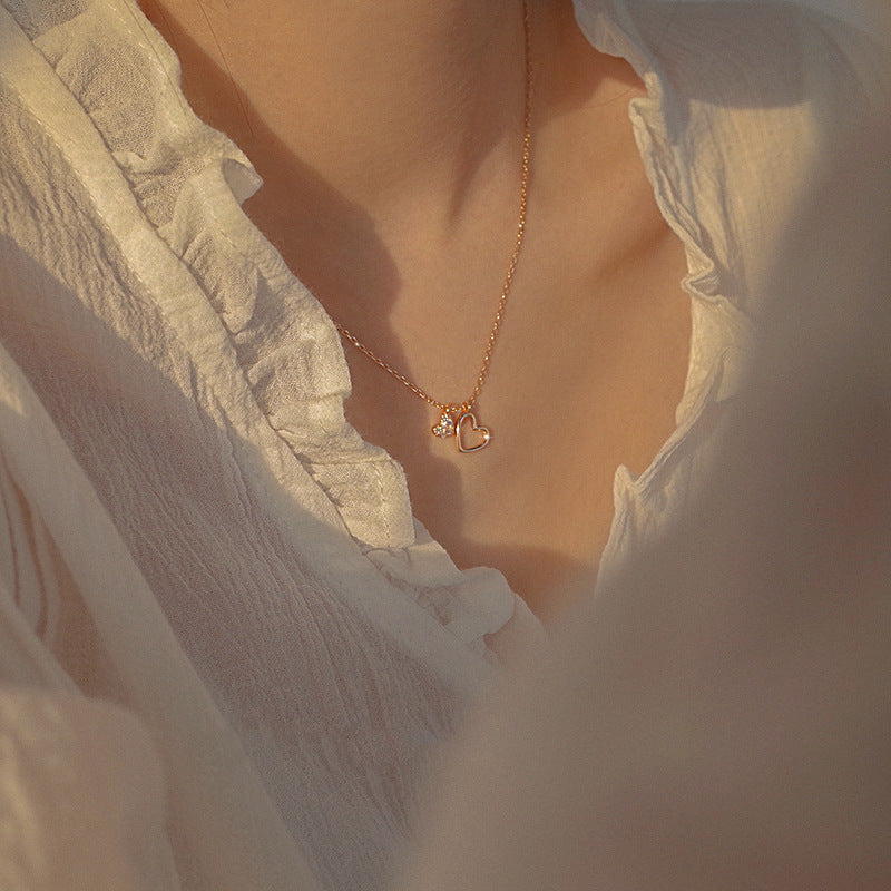 Heart-to-heart Love Necklace Women's Double Heart