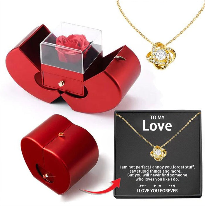 Eternal Apple – Preserved Rose & Jewelry Keepsake Box