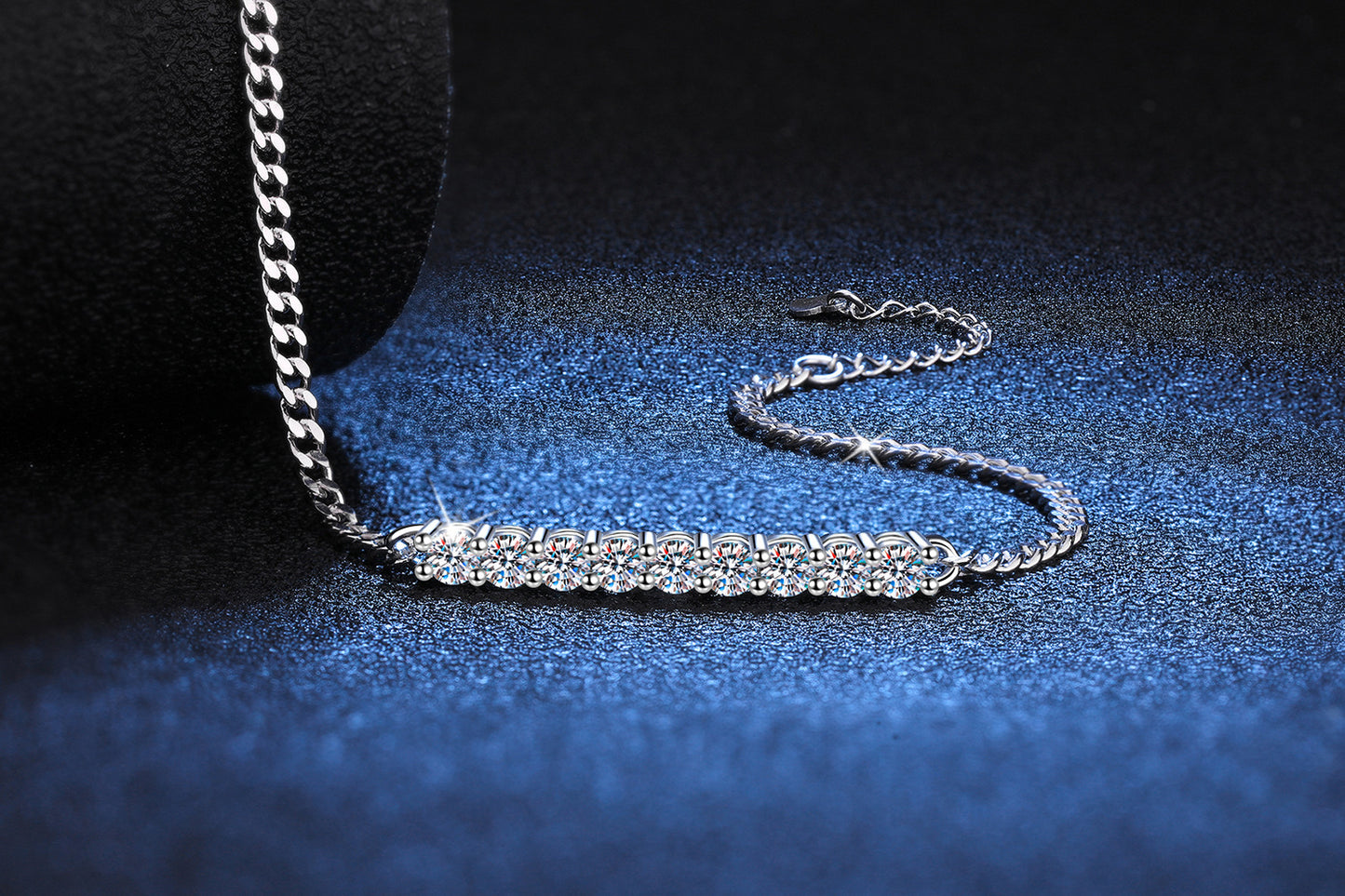 Soul Link – S925 Sterling Silver Cuban Moissanite Bracelet – Dazzling Luxury for Every Occasion