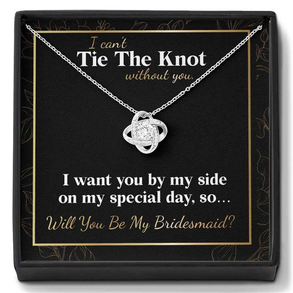 Lucky To Have You – White Gold Plated Heart & Four-Leaf Clover Necklace